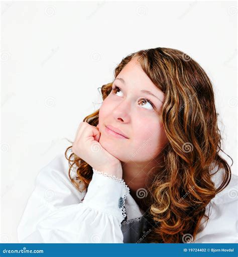 Girl Dreaming Stock Photo Image Of Eyes Dreaming Cheerful 19724402