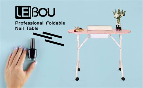 LEIBOU Table De Manucure Professionnelle Portable Et Pliable De 91 4 Cm