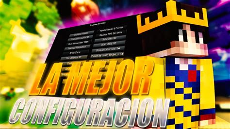 LA MEJOR CONFIGURACIÓN de MINECRAFT para SUBIR FPS YouTube