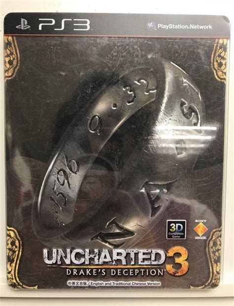 二手 Ps3 Uncharted 3 遊戲 一隻 鐵盒特別版 中英文合版 電子遊戲 電子遊戲 Playstation Carousell