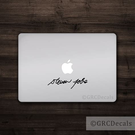 Steve Jobs Signature Vinyl Decal Sticker Macbook Mac Apple - Etsy