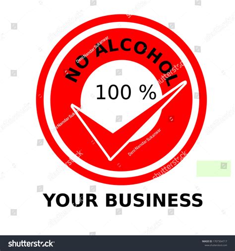 No Alcohol Logo Design Illustration Template Stock Vector (Royalty Free) 1707304717 | Shutterstock