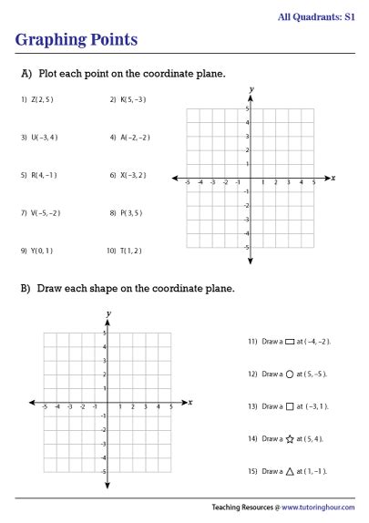 Grade 6 Graphing Worksheets