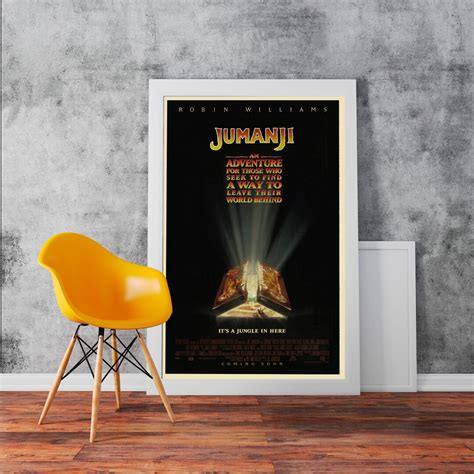 Jumanji Movie Wall Art Print Poster Rolled Cotton Matt Canvas Hollywood's Golden Age Famous Film ...