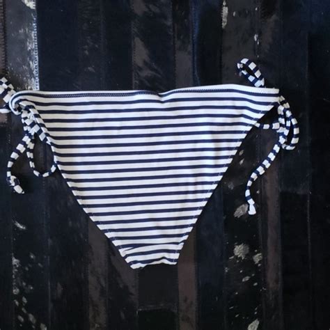 H M Swim H M Navy Blue Striped Bikini Bottom Poshmark