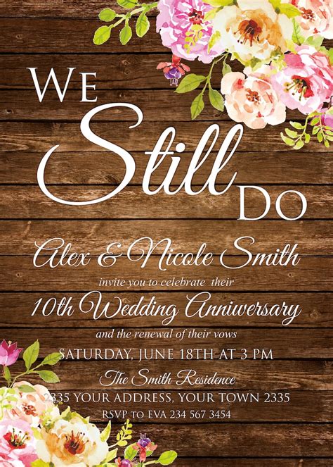 Free Printable Vow Renewal Invitations