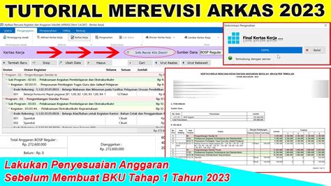 Cara Merevisi Rkas Untuk Menyesuaikan Anggaran Bku Tahap Tahun