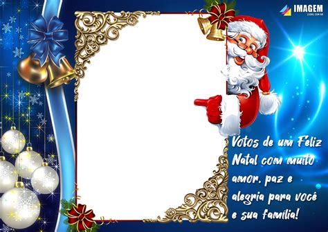 Moldura De Votos De Um Feliz Natal Para Foto Montagem Em PNG Colagem De