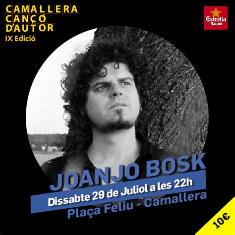 SORTEIG DE 2 ENTRADES DOBLES PEL CONCERT DE CAMALLERA JOANJOBOSK