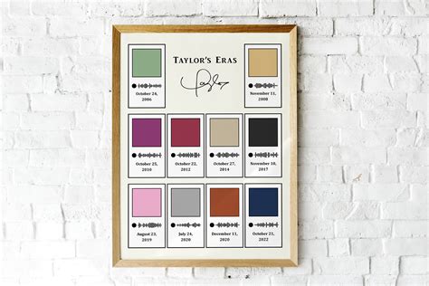 Printable Taylor Swift Eras Tour Albums Pantone Color & - Etsy