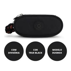 Estojo Kipling Duobox True Black Art Pel