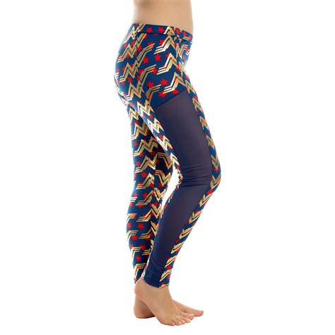 Wonder Woman Leggings W/Mesh Trim