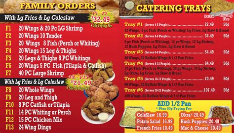 Menu at Captain Jays restaurant, Detroit, Greenfield Rd