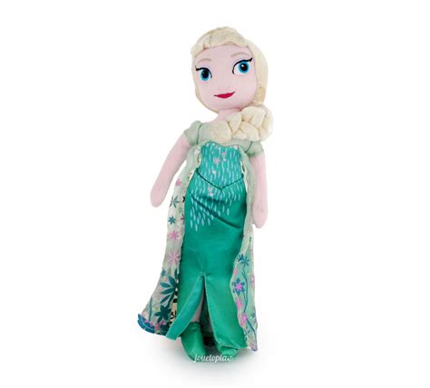 Poupée peluche Elsa en robe de printemps La Reine des Neiges Disney