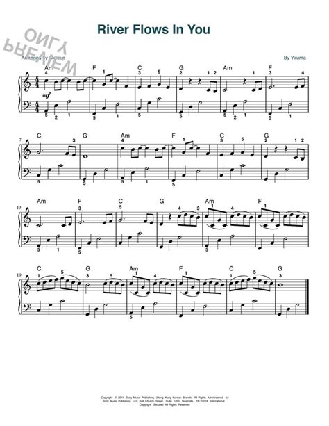 Yiruma River Flows In You Arr Skoove Sheet Music Notes Chords In