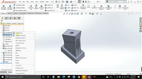 Solidworks Mass Properties Cân Khối Lượng Youtube