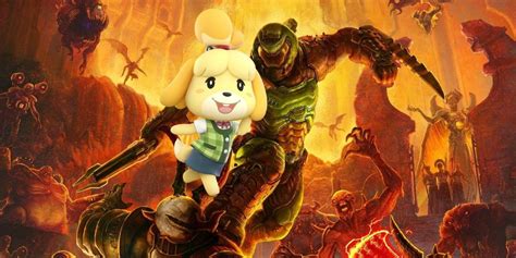 Animal Crossing Developers Comment on DOOM Crossover Art