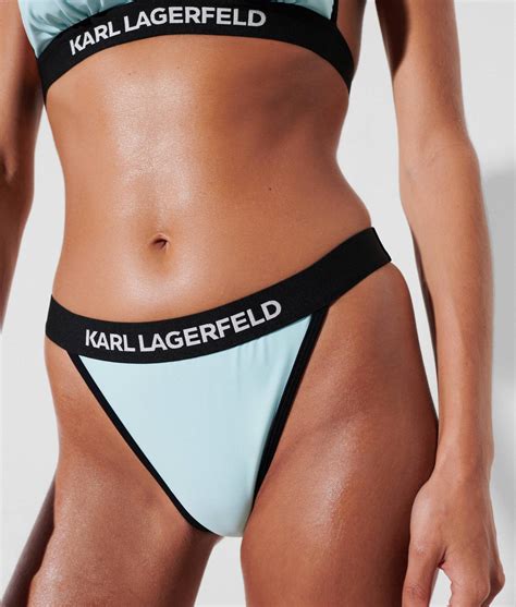 Karl Lagerfeld Mode De Plage Femme Bas De Bikini Avec Logo Karl Aqua