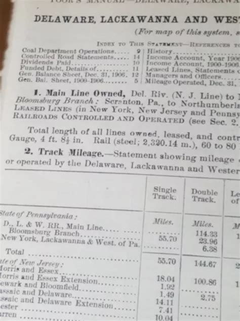 1907 Train Route Map Delaware Lackawanna And Western Railroad All Routes