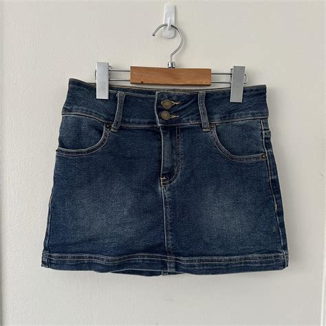 Princess Polly Denim Skirt Mini Very Flattering Depop