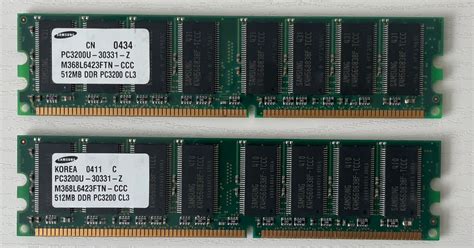 삼성 메모리: PC3200U-30331-Z 512MB DDR PC3-3200 CL3 데스크탑용 | 삼각산동 | 디지털기기 ...