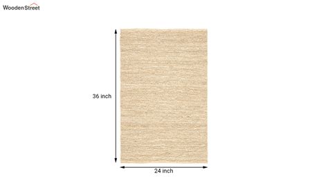 Buy Textured Solids Pattern Naturals Flat Weaves Hand Woven Jute Carpet