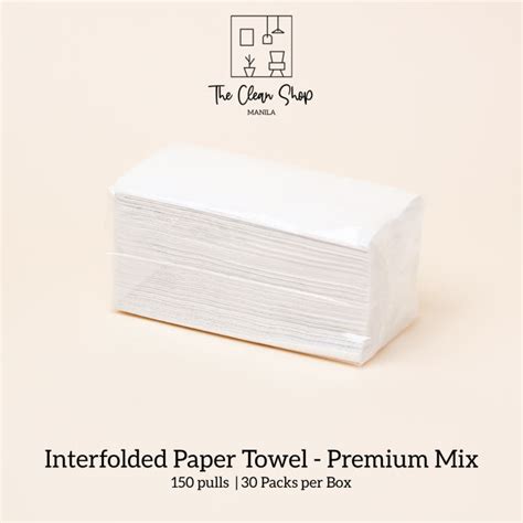 clean shop mnl interfolded paper towel premium mix  pulls