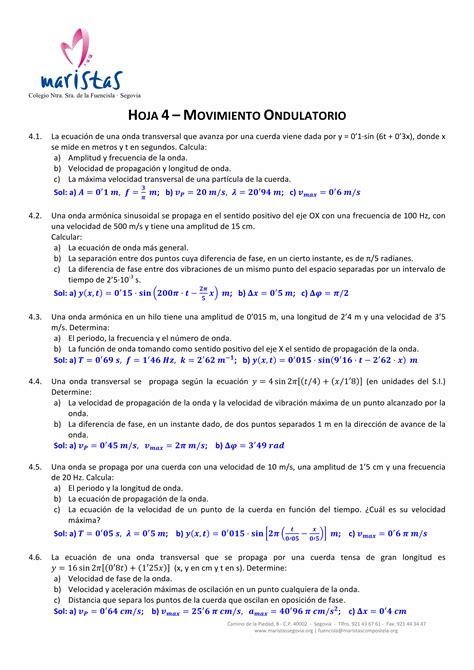 4 Problemas De Movimiento Ondulatorio PDF