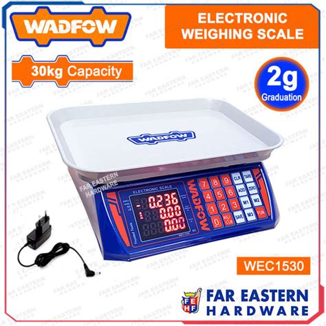 WADFOW Digital Weighing Scale Electronic W Charger 30KG Capacity