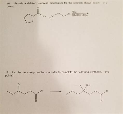 Solved Provide A Detailed Stepwise Mechanism For Chegg