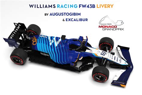 Williams Racing Fw43 2020 V13 Fw43b Monaco Livery Released