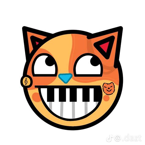 Pianocat Epic Face Credit Dazt On Tiktok Face Icon Emoji Faces