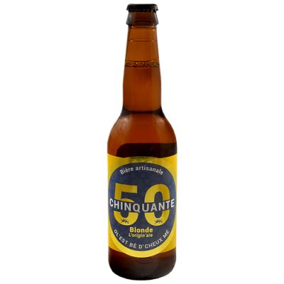 Bière blonde artisanale Chinquante 33cl Brasserie Pinte de Saire