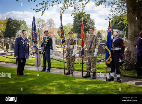 Warrington Uk 24th Apr 2022 The Anniversary Of Anzac Day Australian