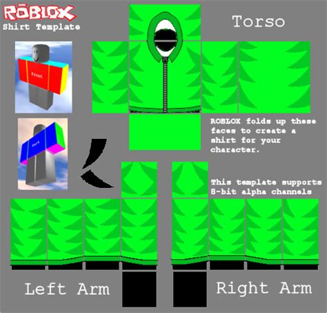 Roblox Green Shirt Template