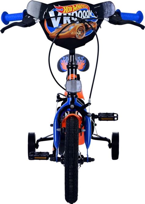 Hot Wheels Kinderfiets Jongens Inch Zwart Oranje Blauw Twee