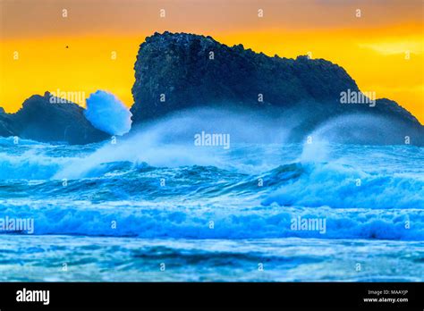 Bandon Beach On The Oregon Coast Stock Photo Alamy