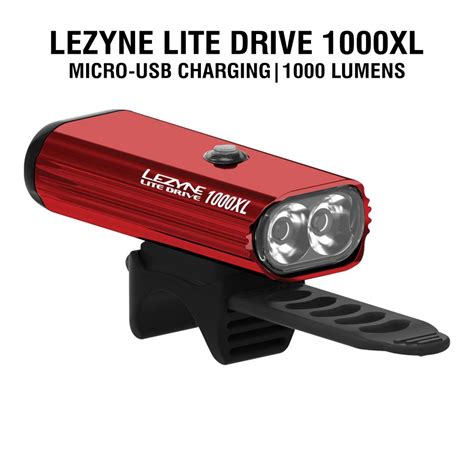 Lezyne Lite Drive 1000XL Powerful Bicycle Cycling Front Light ...