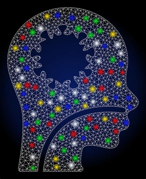 Bright Mesh Wire Frame Coronavirus Patient With Color Flash Spots Stock