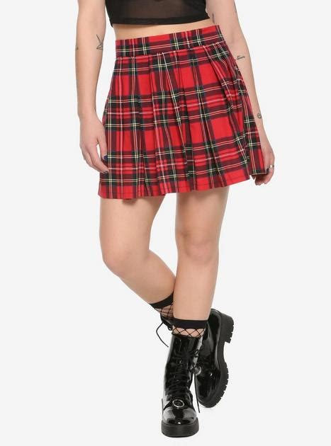 Red Plaid Skirt Hot Topic