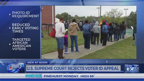 Supreme Court Rejects Appeal Over Nc Voter Id Law Youtube