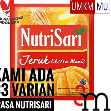 Jual Pesan Saja NutriSari Jeruk Extra Manis 1 Renceng 10 Sachet