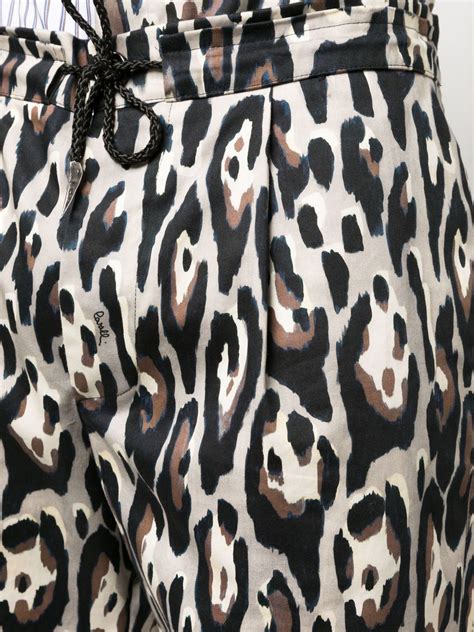 Roberto Cavalli Bermudas Mit Leoparden Print Braun FARFETCH DE