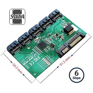 Amazon Cablecc Gbps Sata To Splitter Ports Hub Adapter