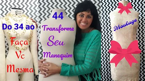 DIY Como transformar manequim de moulage Aumente a numeração Costura