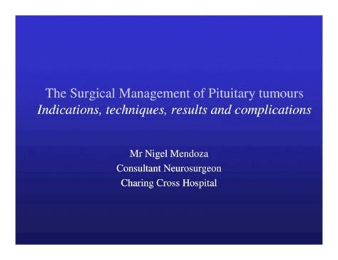 Pdf The Surgical Management Of Pituitary Tumours … Surgical