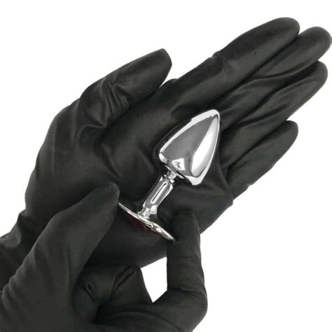 Plug Anal Pedra de Coração Rosa Prata Feito em Metal Filhos de Afrodite