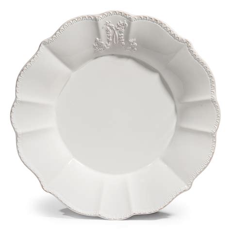 Assiette plate en faïence blanche D 27 cm BOURGEOISIE Maisons du Monde