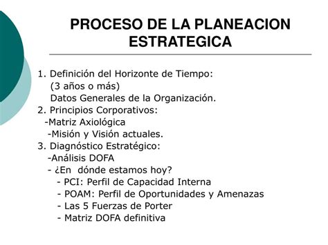 Ppt La Planeacion Estrategica Y Su Analisis Foda Powerpoint Images