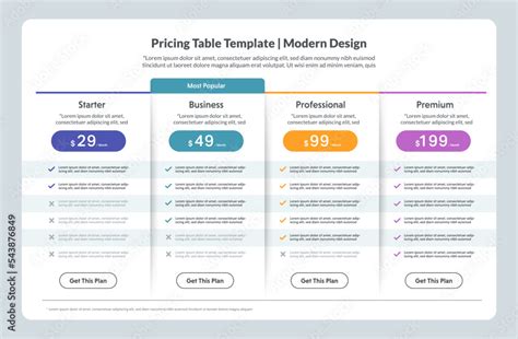 Template Design UX UI Price List Landing Page Website Product Package